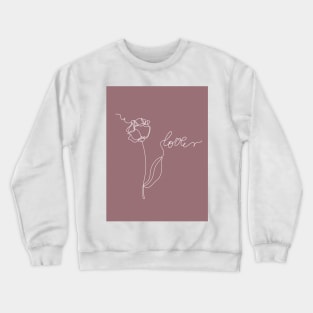 One line art flower Crewneck Sweatshirt